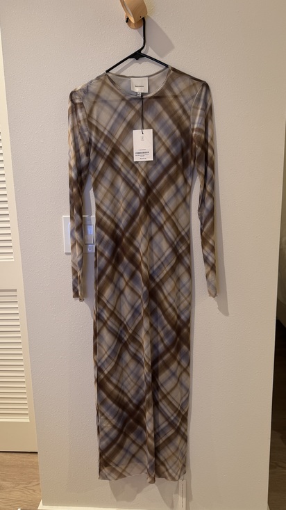 Reformation Dresses & Skirts - Reformation Rene Mesh Knit Dress Natural - Size S